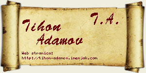 Tihon Adamov vizit kartica